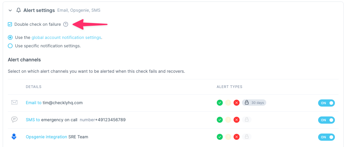 double checks against false positives